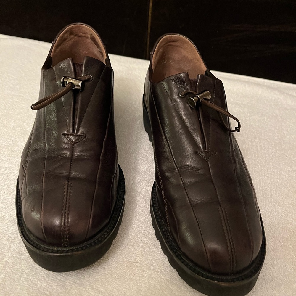 Paul Green Women’s Brown Pull On - Slip On Leather Shoes Sz 7 Vibram Great Cond.